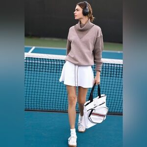 VARLEY, Anthropologie cropped Britannica Sweatshirt 92% Cotton. EUC. Preppy